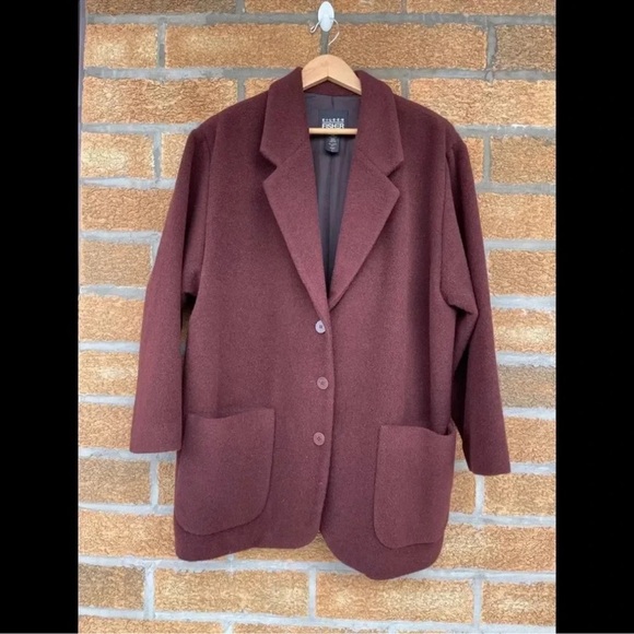 eileen fisher camel coat size 2 x - Picture 2 of 7